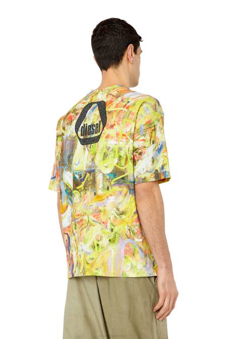 Diesel Männer Weiß Gelb t-wash-g8 Bekleidung 8608233