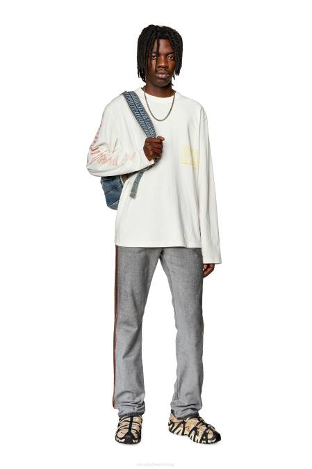 Diesel Männer Weiss T-Kran-LS-L5 Bekleidung 8608278