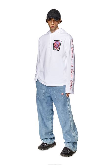 Diesel Männer Weiss pr-t-crane-ls-hood Bekleidung 8608271