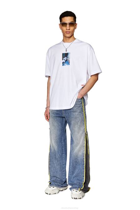 Diesel Männer Weiss t-wash-l3 Bekleidung 8608185