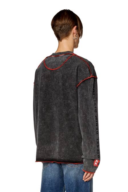 Diesel Männer dunkelgrau t-Woche-ls Bekleidung 8608277