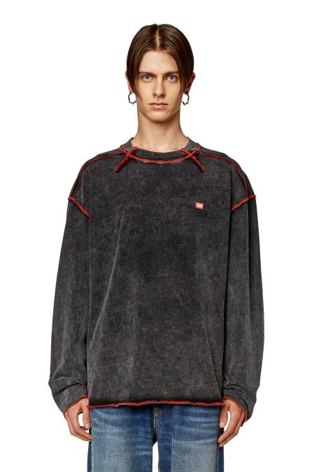 Diesel Männer dunkelgrau t-Woche-ls Bekleidung 8608277