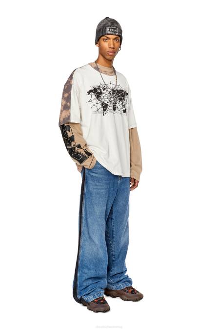 Diesel Männer rosa/weiß t-washbicol Bekleidung 8608268