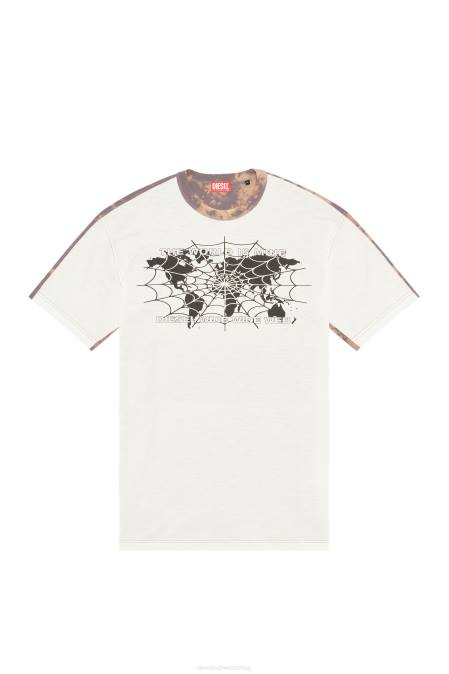 Diesel Männer rosa/weiß t-washbicol Bekleidung 8608268